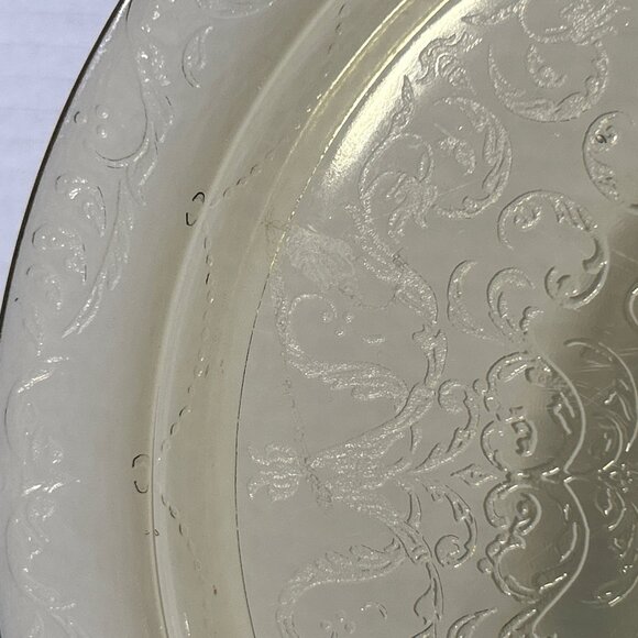 30052 Federal Glass Company Amber Round Glass Cake Plate and Serving Bowl - Picture 10 of 10